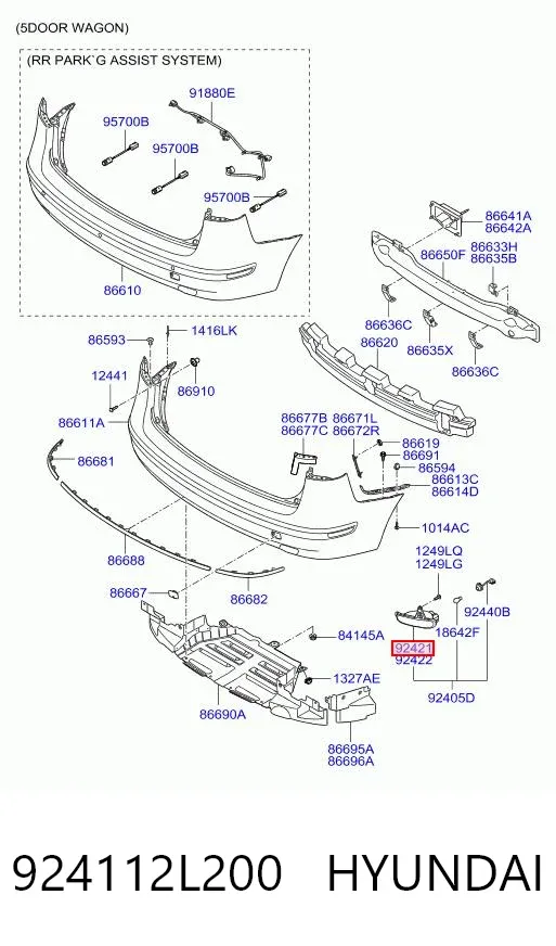  924112L200 Hyundai/Kia