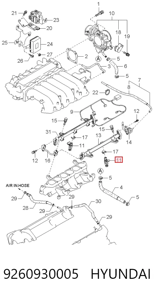 Топливные форсунки 9260930005 Hyundai/Kia