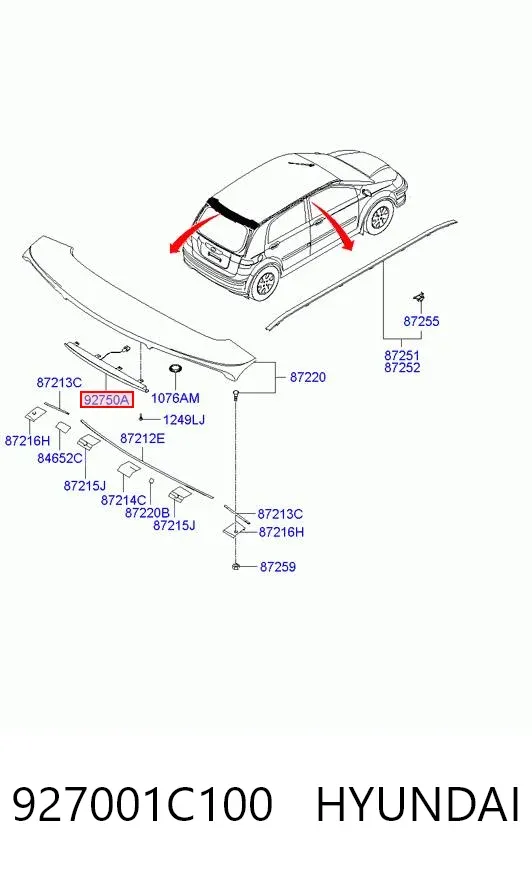 Задний стоп 927001C100 Hyundai/Kia