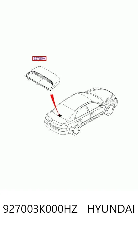 Задний стоп 927003K000HZ Hyundai/Kia