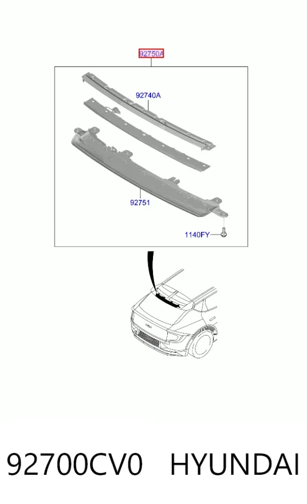 Задний стоп 92700CV0 Hyundai/Kia
