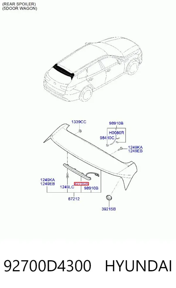 Задний стоп 92700D4300 Hyundai/Kia