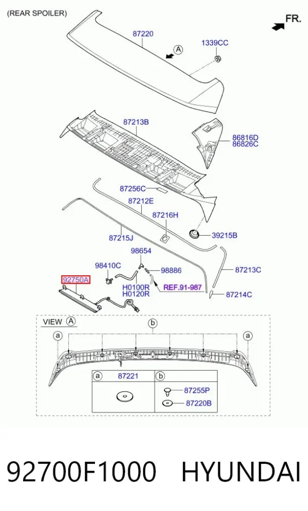 Задний стоп 92700F1000 Hyundai/Kia