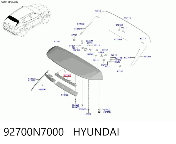 Задний стоп 92700N7000 Hyundai/Kia
