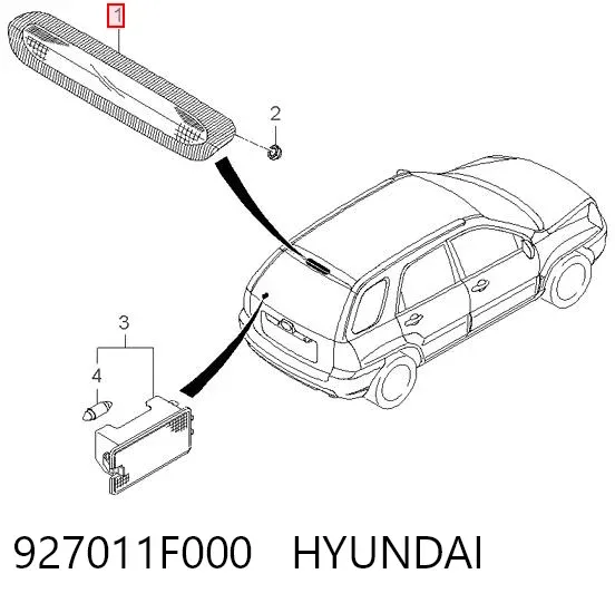 Задний стоп 927011F000 Hyundai/Kia