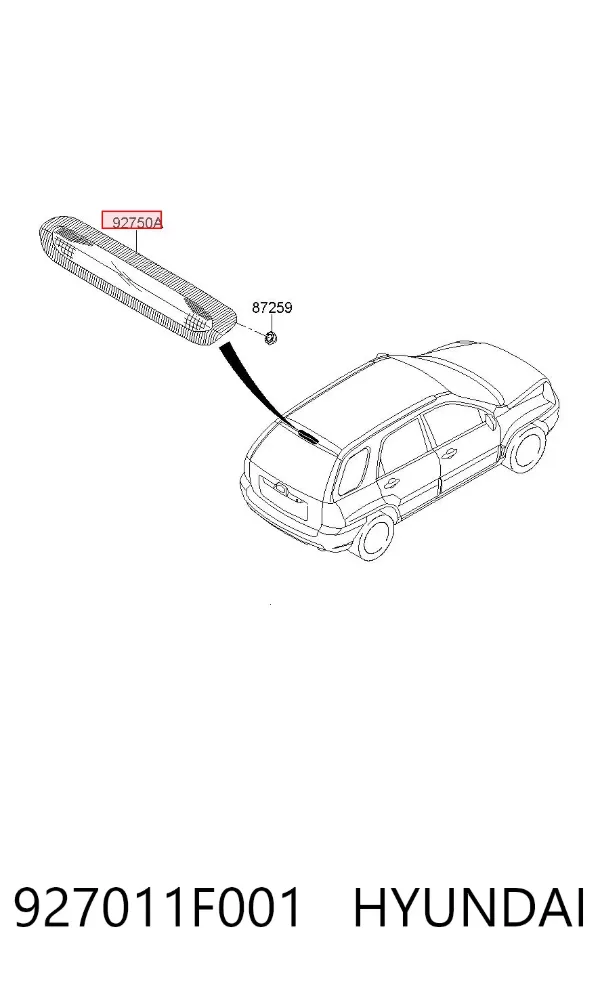 Задний стоп 927011F001 Hyundai/Kia
