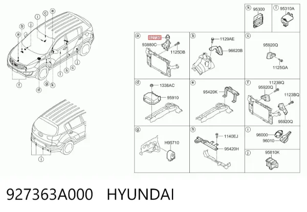  927363A000 Hyundai/Kia