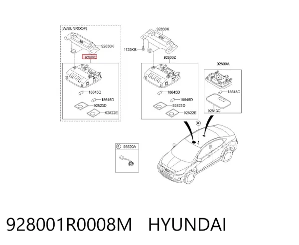  928001R0008M Hyundai/Kia