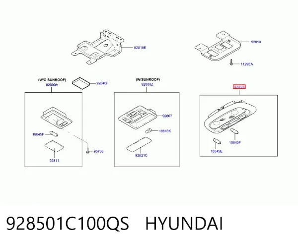  928501C100QS Hyundai/Kia