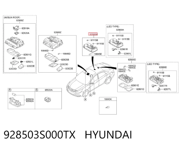  928503S000TX Hyundai/Kia