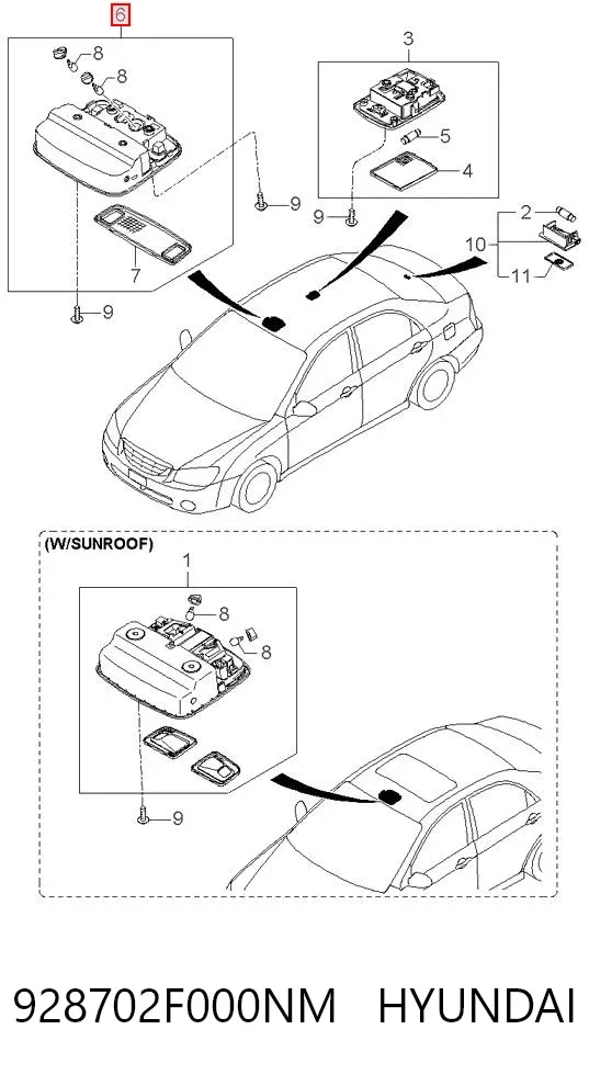 928702F000NM Hyundai/Kia