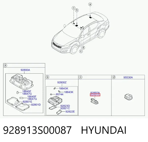  928913S00087 Hyundai/Kia
