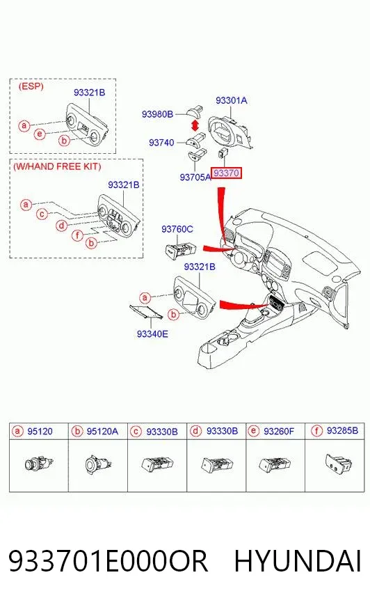  933701E000OR Hyundai/Kia