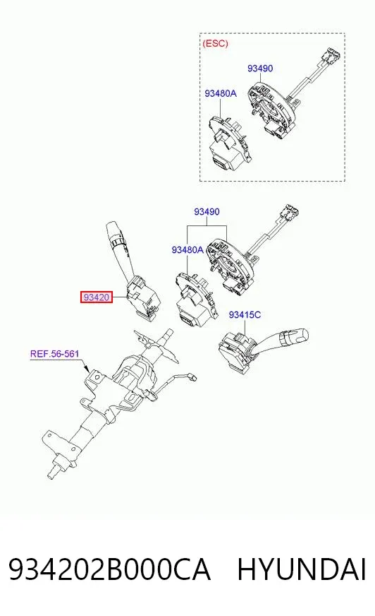  934202B000CA Hyundai/Kia