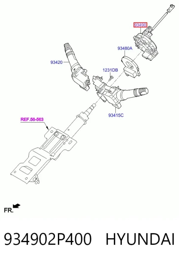Шлейф руля 934902P400 Hyundai/Kia