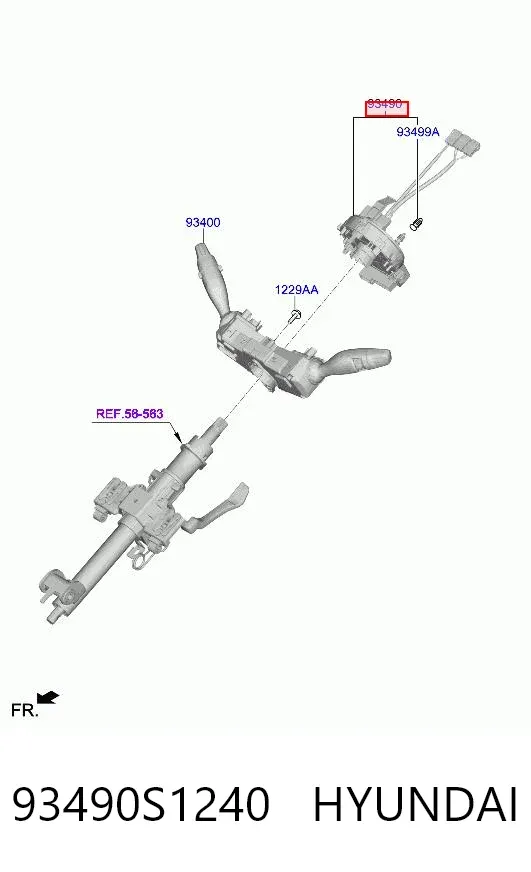 Шлейф руля 93490S1240 Hyundai/Kia