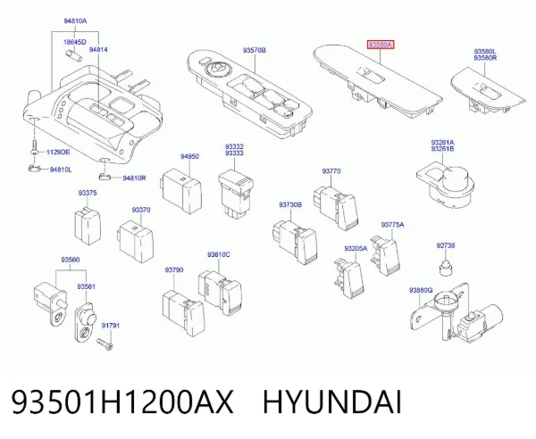  93501H1200AX Hyundai/Kia