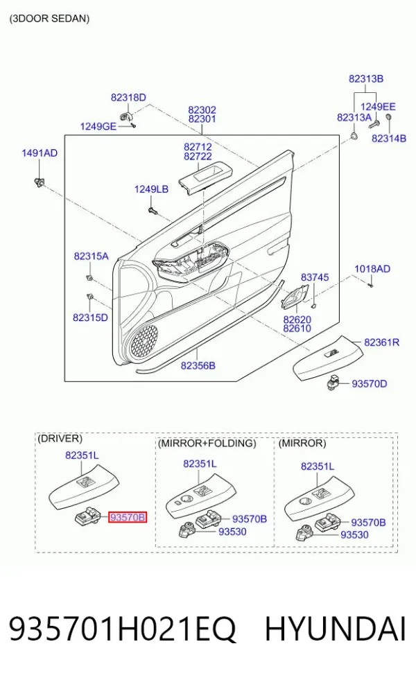 935701H021EQ Hyundai/Kia