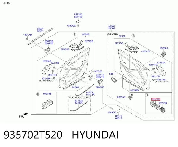  935702T520 Hyundai/Kia