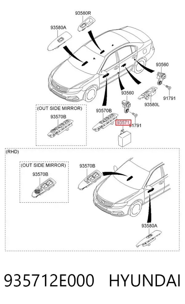  935712E000 Hyundai/Kia