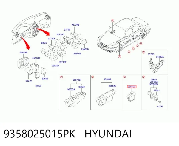  9358025015PK Hyundai/Kia