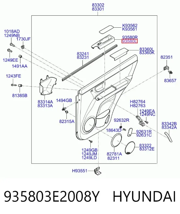  935803E2008Y Hyundai/Kia