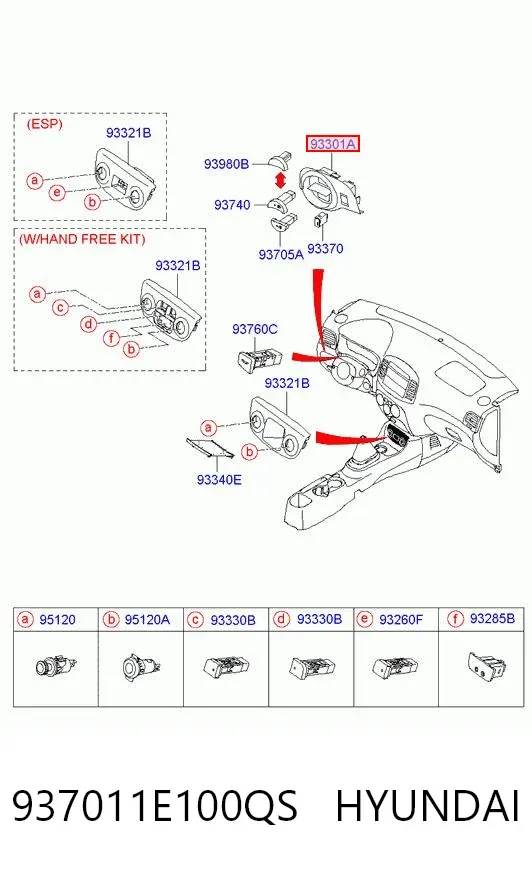  937011E100QS Hyundai/Kia