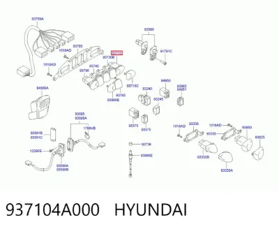 Кнопка включения обогрева заднего стекла HYUNDAI 937104A000