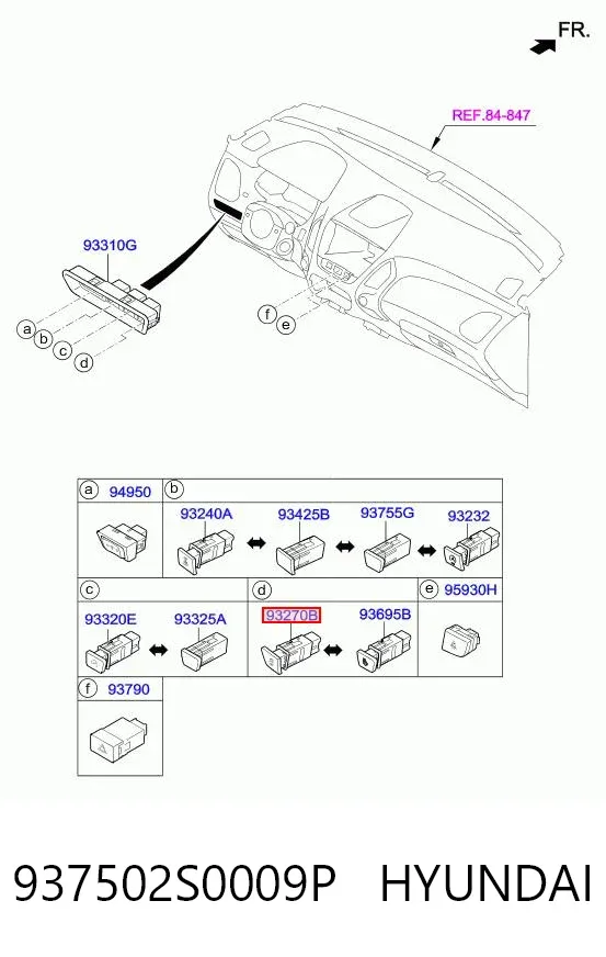 937502S0009P Hyundai/Kia