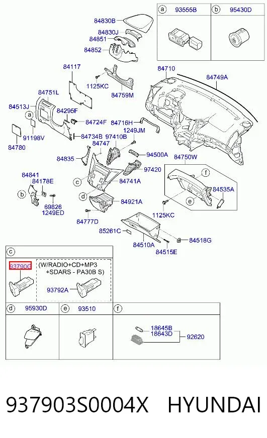  937903S0004X Hyundai/Kia