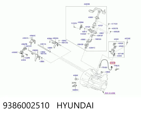 Датчик заднего хода 9386002510 Hyundai/Kia