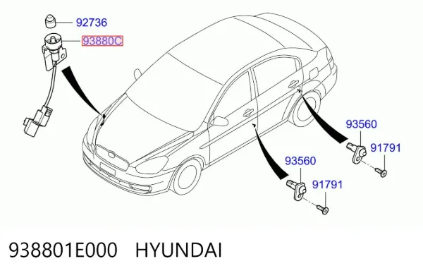  938801E000 Hyundai/Kia