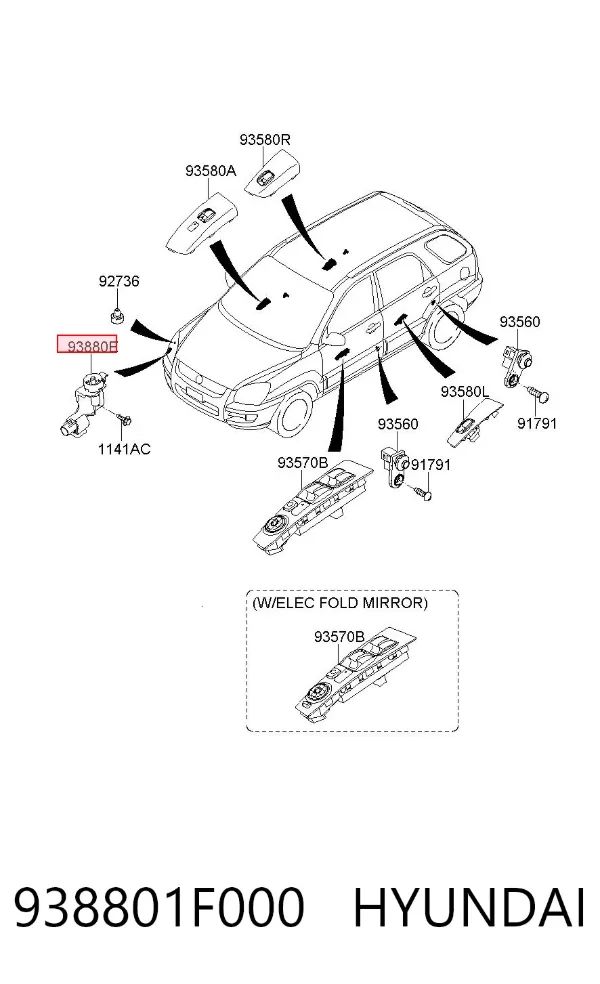  938801F000 Hyundai/Kia