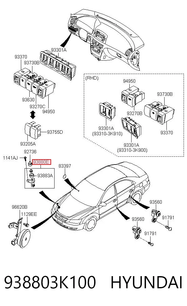  938803K100 Hyundai/Kia