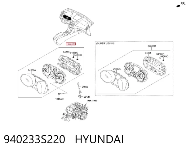 Панель приборов 940233S220 Hyundai/Kia
