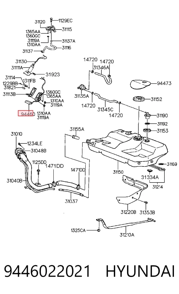 Датчик уровня топлива 9446022021 Hyundai/Kia