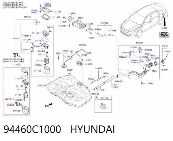 Датчик уровня топлива 94460C1000 Hyundai/Kia