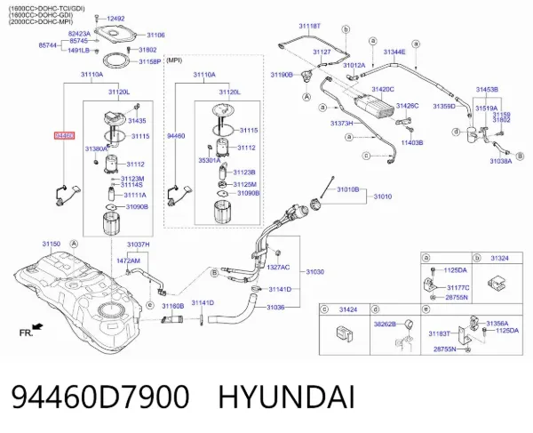 Датчик уровня топлива 94460D7900 Hyundai/Kia