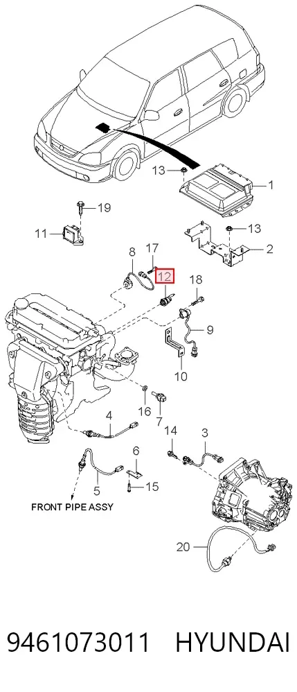 Датчик давления масла 9461073011 Hyundai/Kia