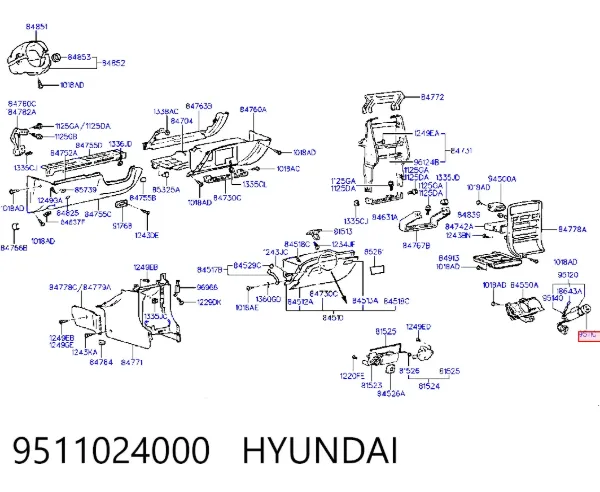 Прикуриватель Hyundai Sonata IV