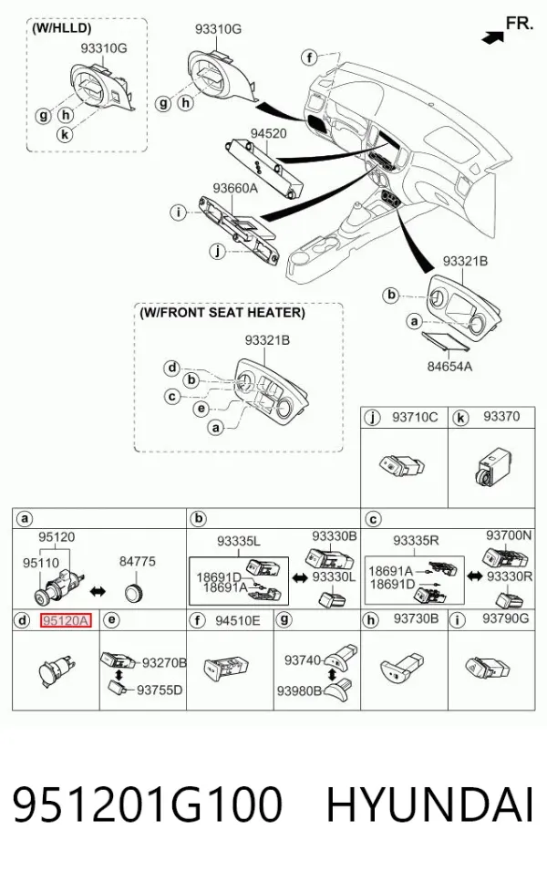  951201G100 Hyundai/Kia