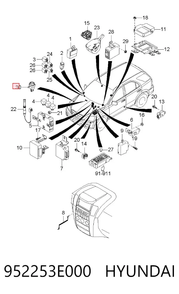  952253E000 Hyundai/Kia