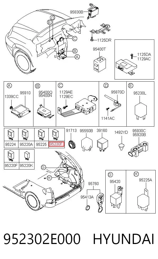 Реле многофункциональное 952302E000 Hyundai/Kia
