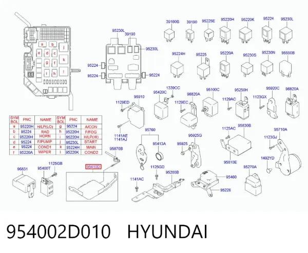  954002D010 Hyundai/Kia