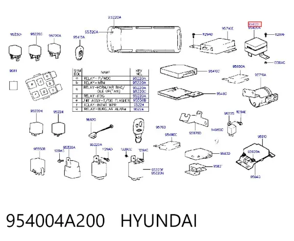  954004A200 Hyundai/Kia