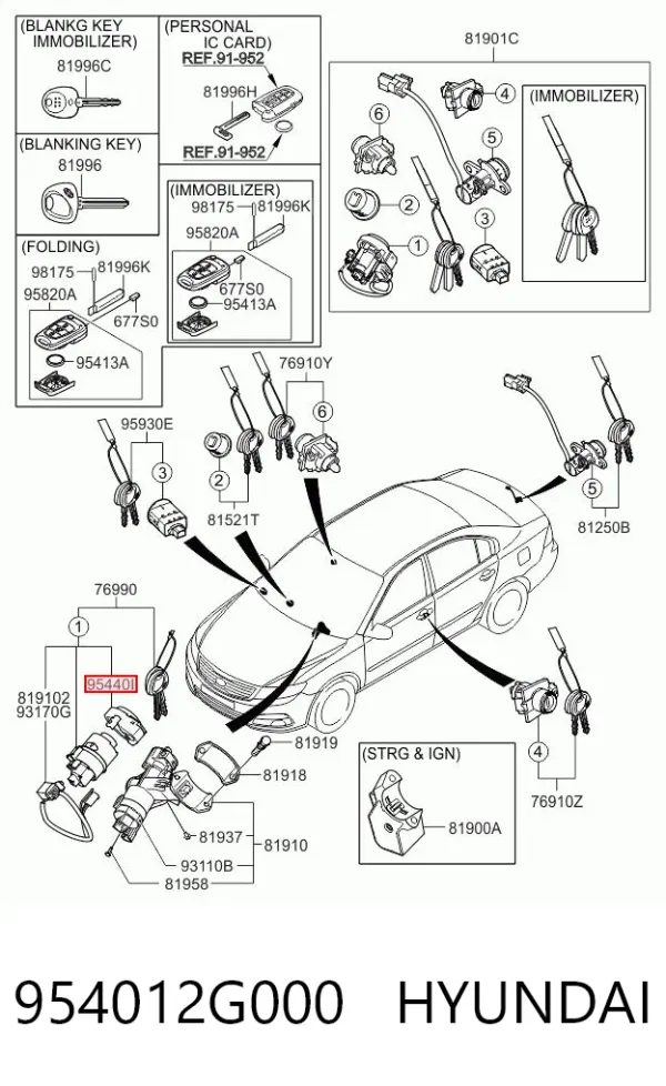  954012G000 Hyundai/Kia