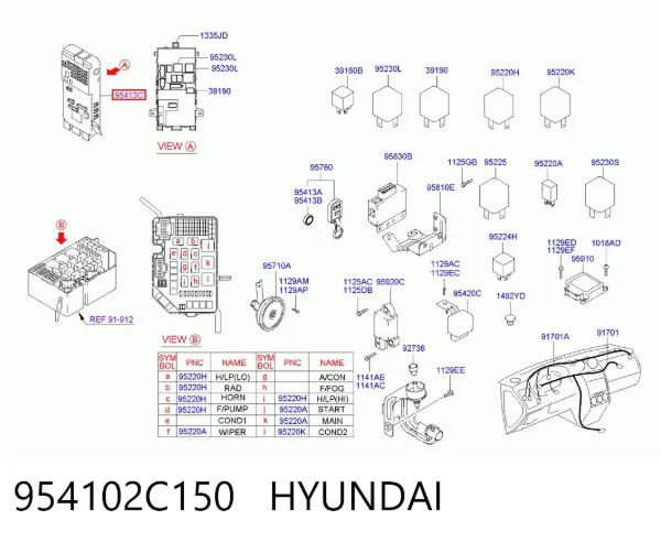  954102C150 Hyundai/Kia