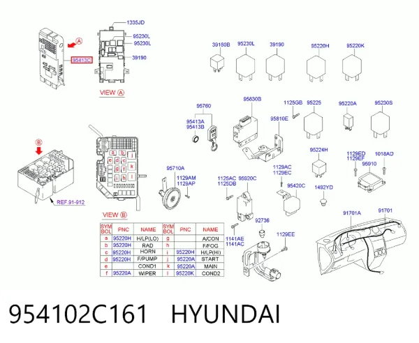  954102C161 Hyundai/Kia
