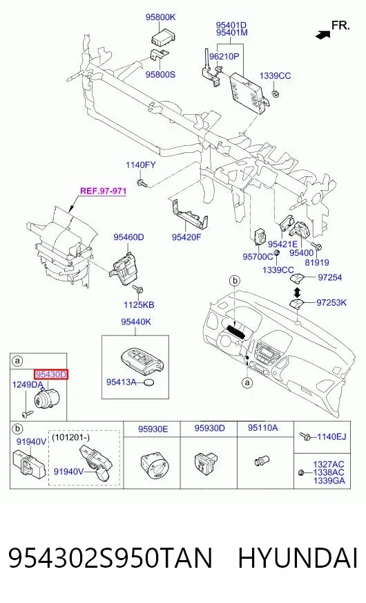 Кнопка старт-стоп 954302S950TAN Hyundai/Kia