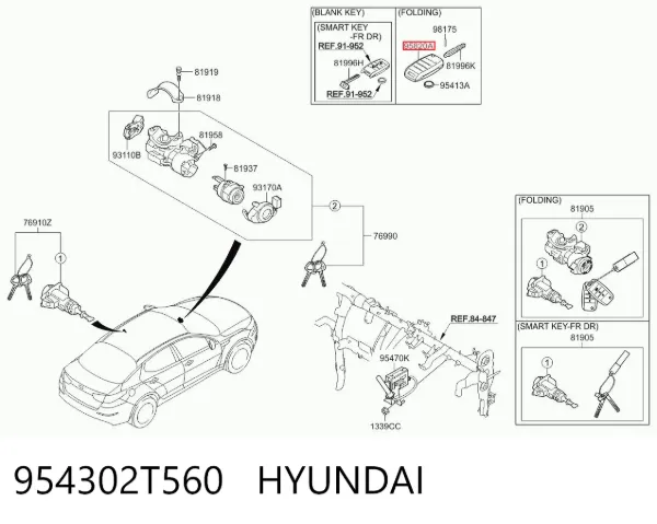  954302T560 Hyundai/Kia